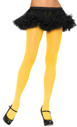 Leg Avenue Yellow Opaque Nylon Tights